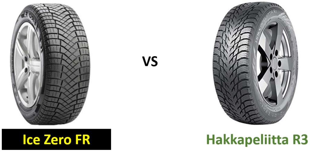 Nokian Hakkapeliitta R3 vs Pirelli Ice Zero FR