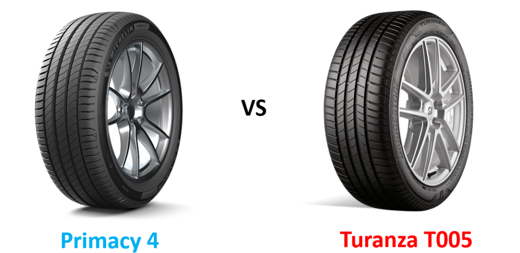 Michelin Primacy 4 vs Bridgestone Turanza T005
