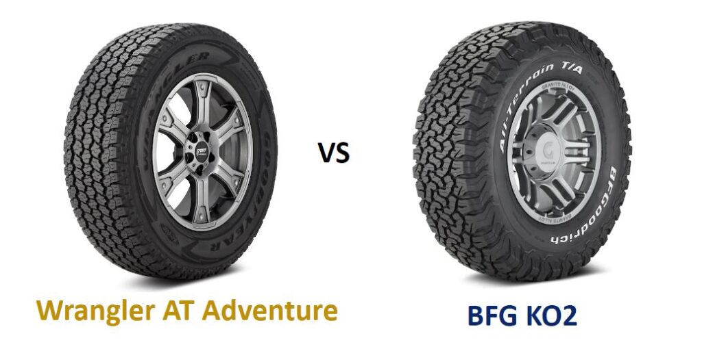 Goodyear Wrangler All-terrain Adventure with kevlar vs BFG KO2