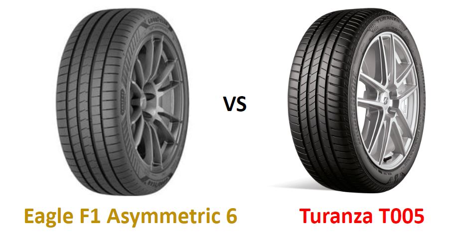 Goodyear Eagle F1 Asymmetric 6 vs Bridgestone Turanza T005