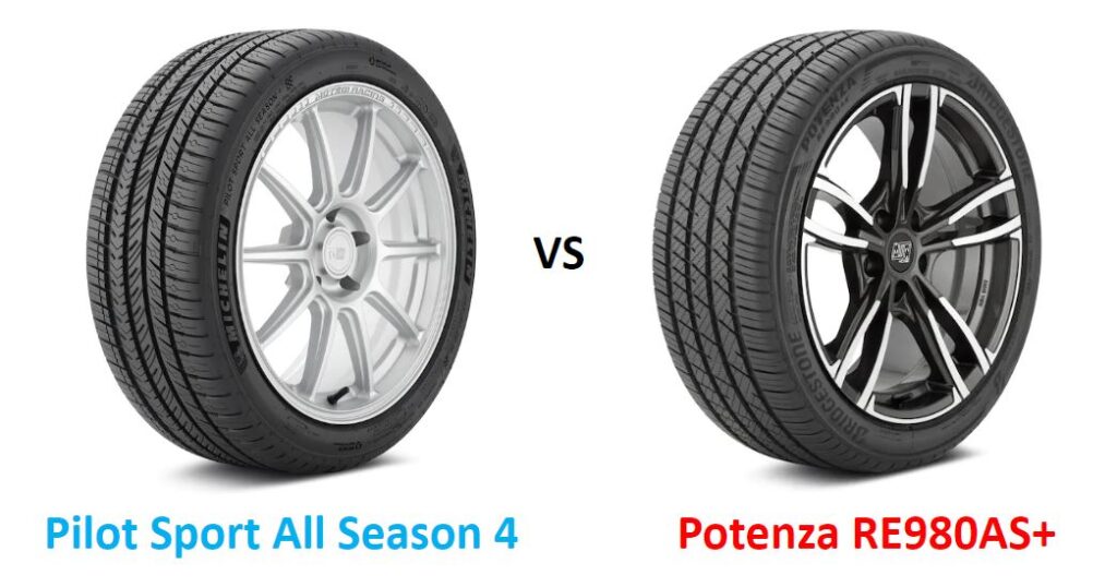 Michelin Pilot Sport All Season 4 vs Bridgestone Potenza RE980AS+