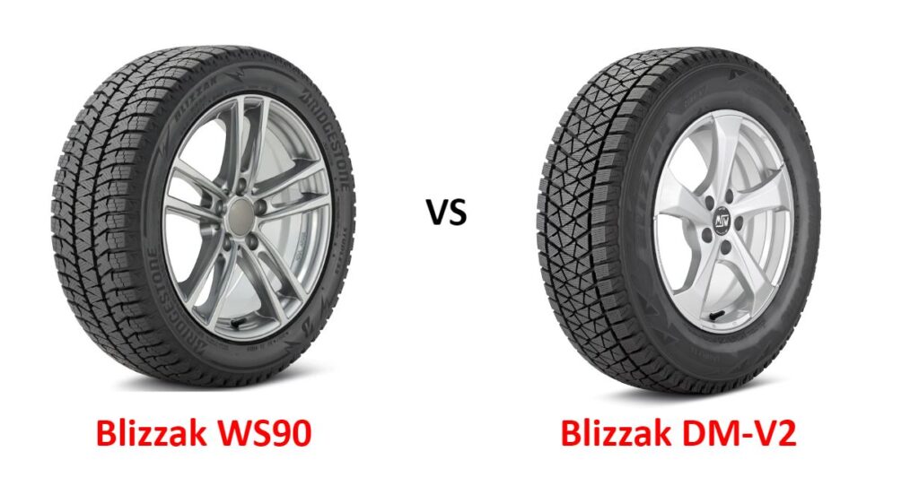 Bridgestone Blizzak WS90 vs DM-V2