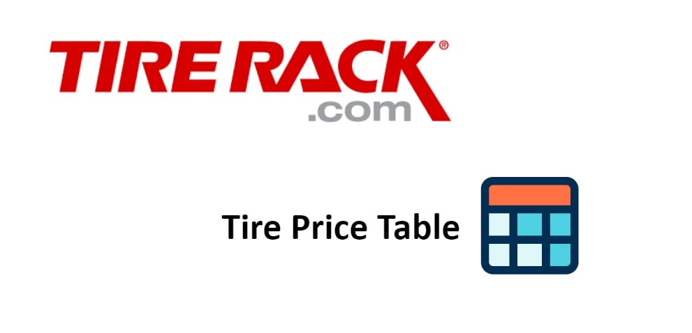 Tire Rack Tire Price&nbsp;Table