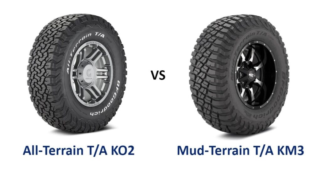BFGoodrich All-Terrain T/A KO2 vs BFGoodrich Mud Terrain T/A KM3