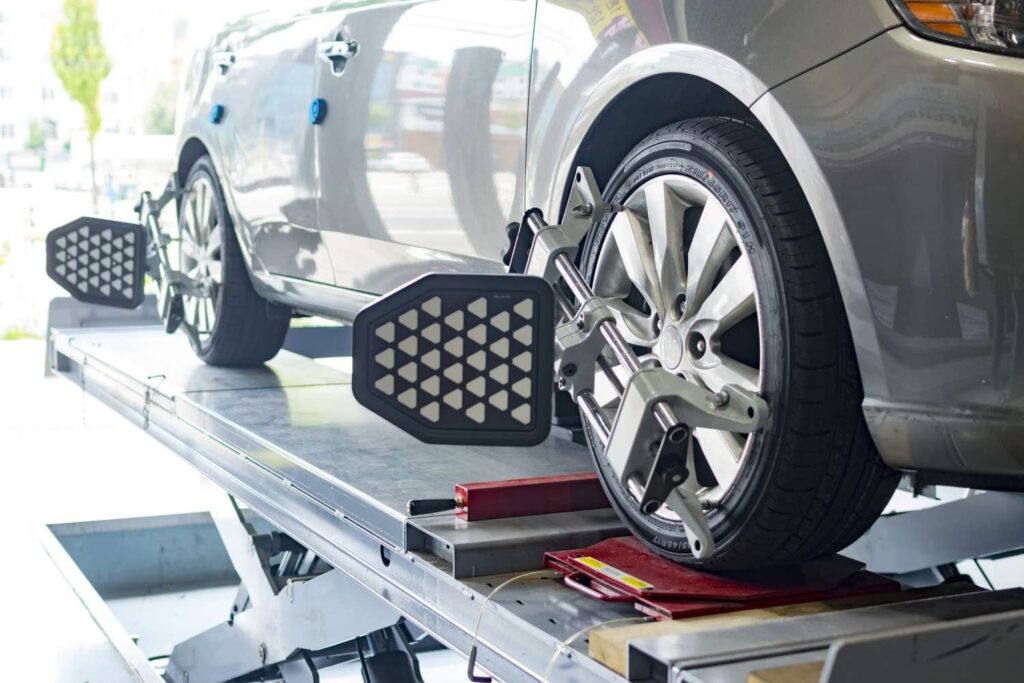 Wheel alignment in action