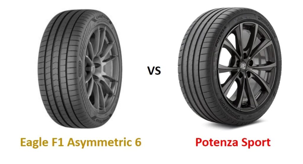 Goodyear Eagle F1 Asymmetric 6 vs Bridgestone Potenza Sport