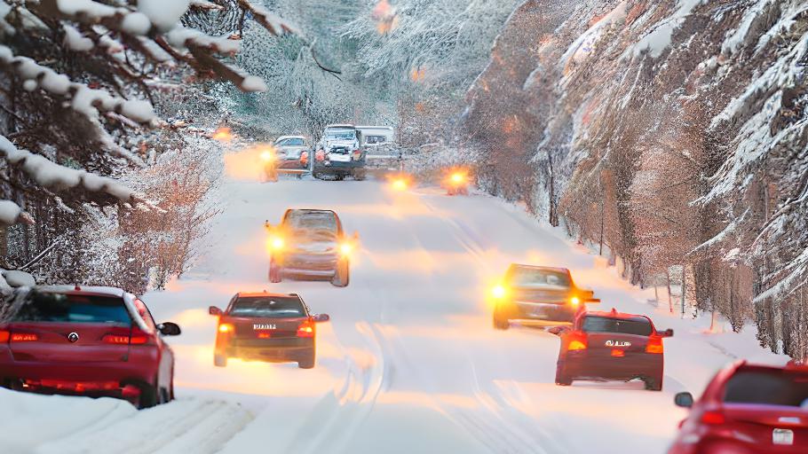 Quebec winter road condition