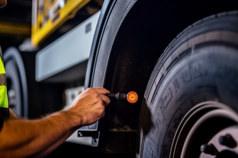 Visual checking tire