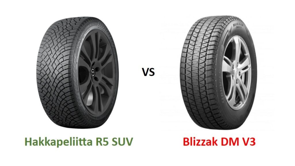 Nokian Hakkapeliitta R5 SUV vs Bridgestone Blizzak DM V3