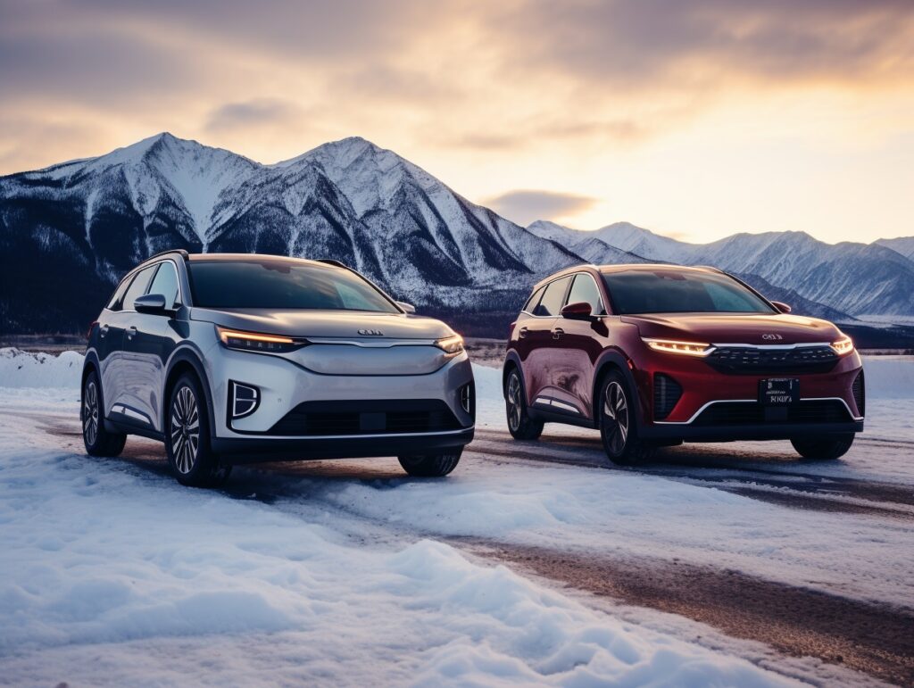 KIA EV6 & KIA Sorento snow