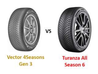 Goodyear Vector 4Seasons Gen 3 vs Bridgestone Turanza All Season 6