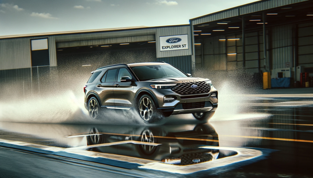 2022 Ford Explorer ST wet handling track