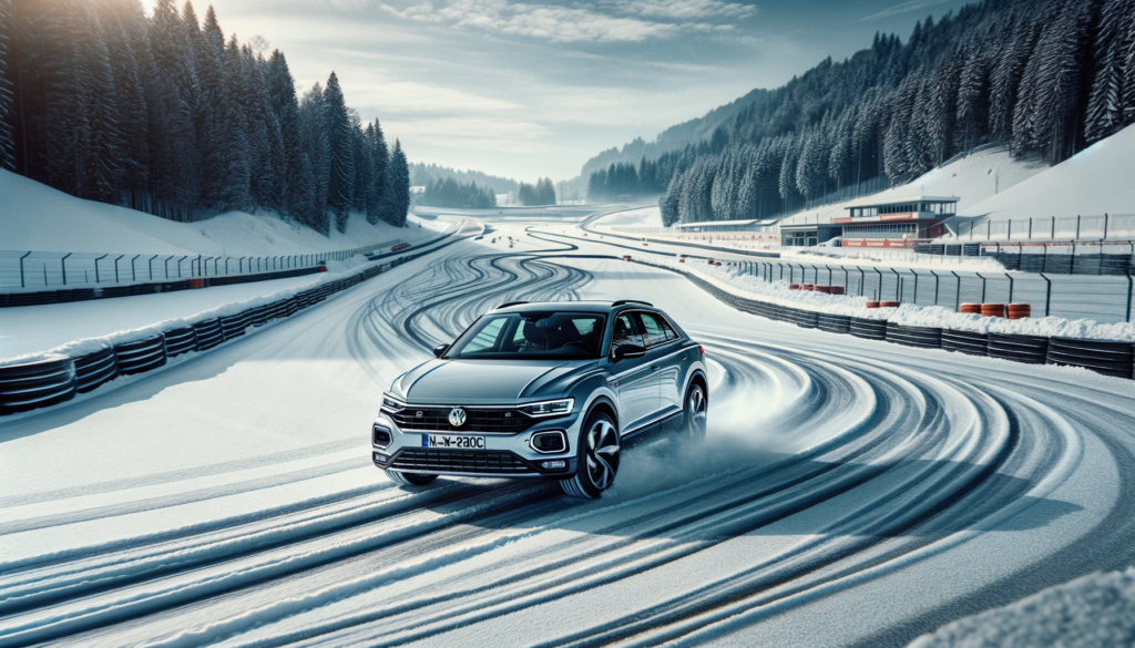 Volkswagen T-Roc in snow action