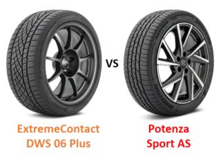 Continental ExtremeContact DWS 06 Plus vs Bridgestone Potenza Sport AS