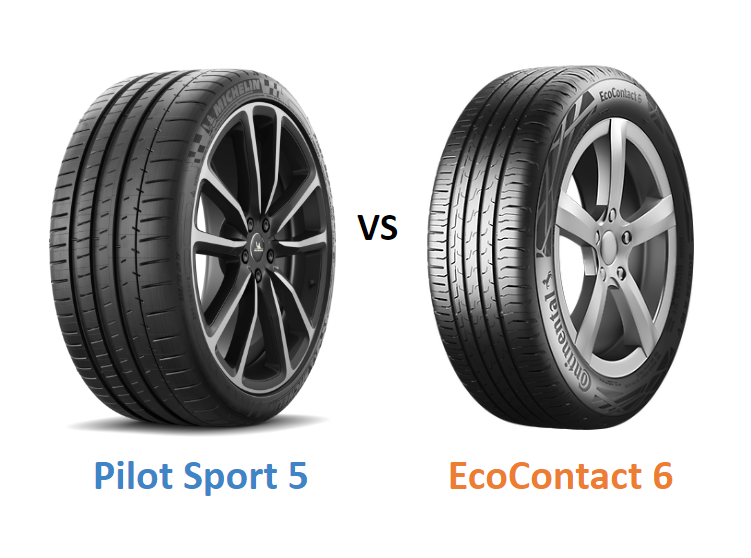 Michelin Pilot Sport 5 vs Continental EcoContact 6 (OE)