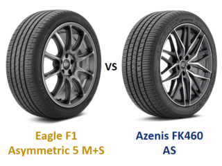 Goodyear Eagle F1 Asymmetric 5 M+S vs Falken Azenis FK460 AS