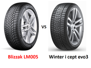 Bridgestone Blizzak LM005 vs Hankook Winter i cept evo3