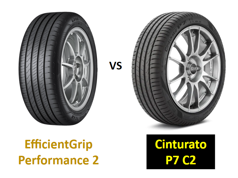 Goodyear EfficientGrip Performance 2 vs Pirelli Cinturato P7 C2