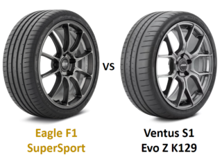 Goodyear Eagle F1 SuperSport vs Hankook Ventus S1 Evo Z K129