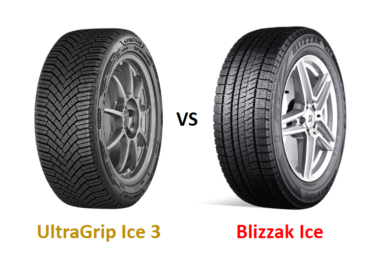 Goodyear UltraGrip Ice 3 vs Bridgestone Blizzak Ice