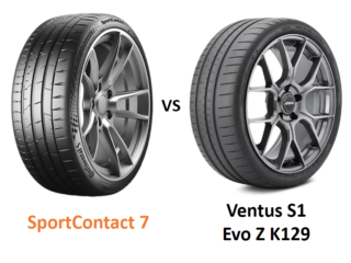 Continental SportContact 7 vs Hankook Ventus S1 Evo Z K129