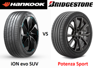 Hankook iON evo SUV vs Bridgestone Potenza Sport