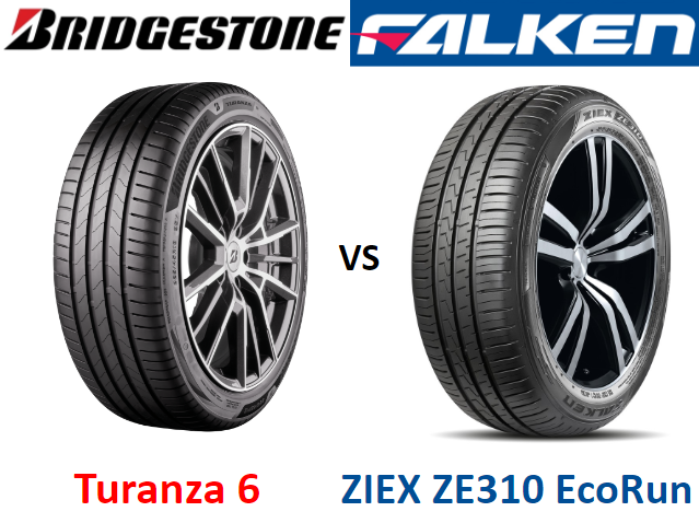 Bridgestone Turanza 6 vs Falken ZIEX ZE310 EcoRun