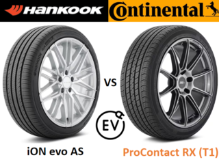 Hankook iON evo AS vs Continental ProContact RX (T1)