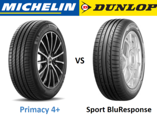 Michelin Primacy 4+ vs Dunlop Sport BluResponse