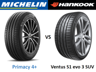 Michelin Primacy 4+ vs Hankook Ventus S1 evo 3 SUV