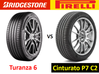 Bridgestone Turanza 6 vs Pirelli Cinturato P7 C2