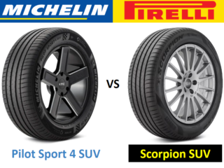 Michelin Pilot Sport 4 SUV vs Pirelli Scorpion SUV
