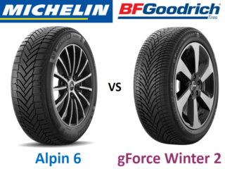 Michelin Alpin 6 vs BFGoodrich gForce Winter 2