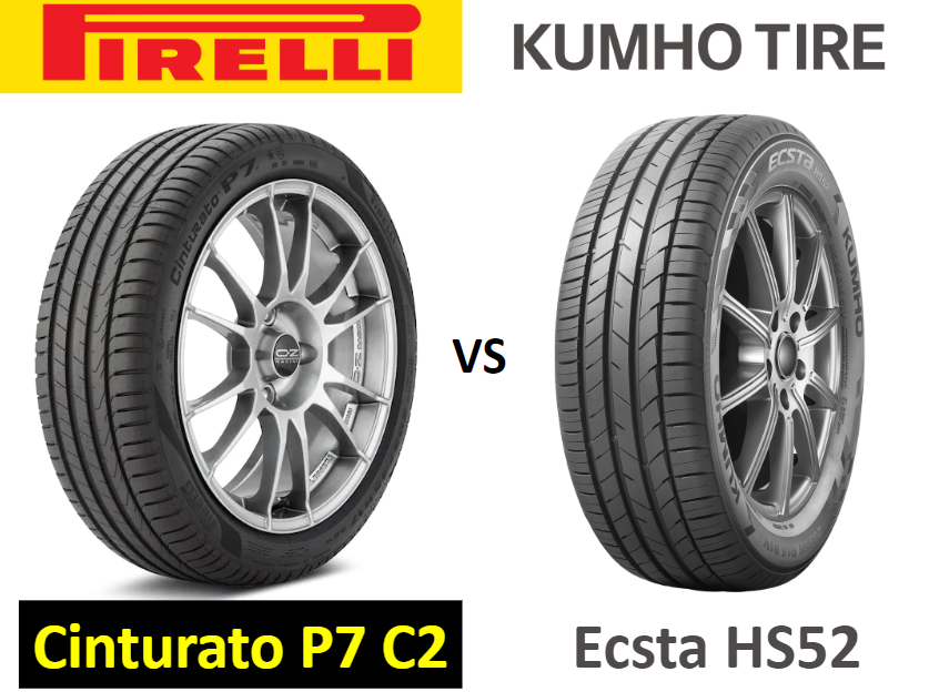 Pirelli Cinturato P7 C2 vs Kumho Ecsta HS52