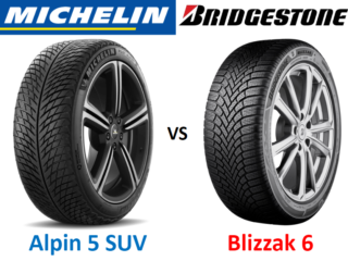 Michelin Pilot Alpin 5 SUV vs Bridgestone Blizzak 6