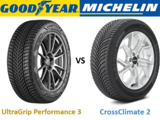 Goodyear UltraGrip Performance 3 vs Michelin CrossClimate 2