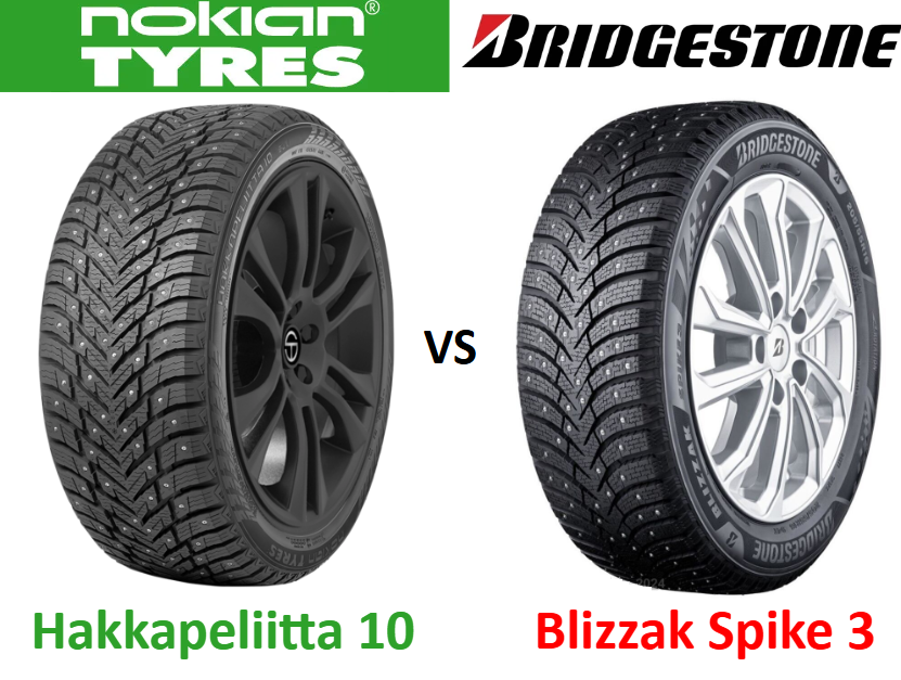 Nokian Hakkapeliitta 10 vs Bridgestone Blizzak Spike 3