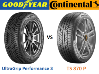 Goodyear UltraGrip Performance 3 vs Continental WinterContact TS 870 P