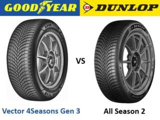 Goodyear Vector 4Seasons Gen 3 vs Dunlop All Season 2