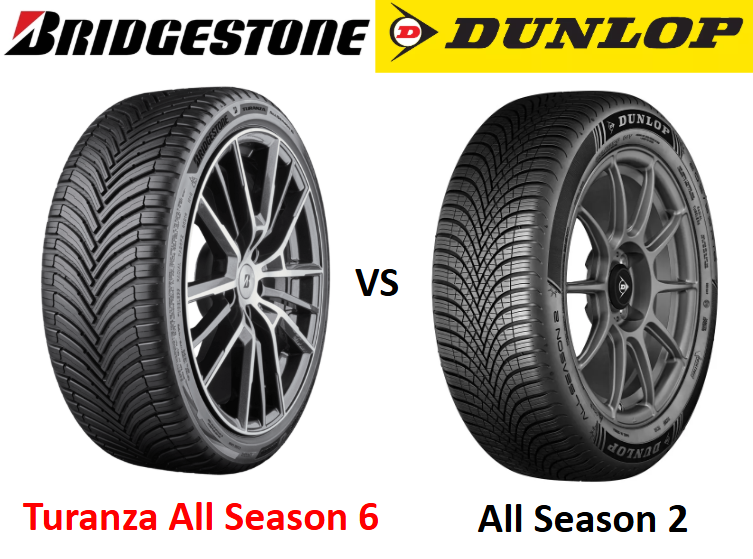 Bridgestone Turanza All Season 6 vs Dunlop All Season 2