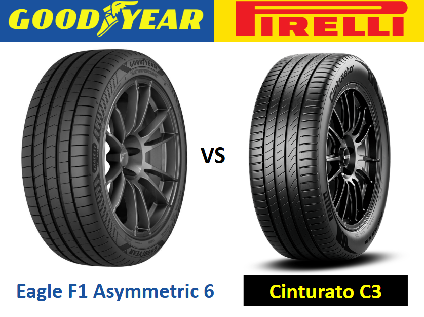 Goodyear Eagle F1 Asymmetric 6 vs Pirelli Cinturato C3