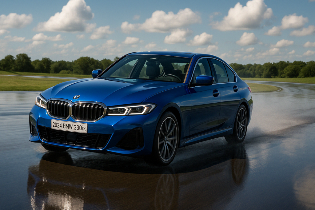Testing Vehicle of Choice: 2024 BMW 330i xDrive on wet handling action