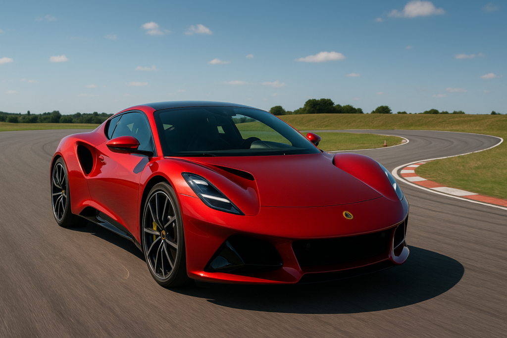 Testing vehicle of choice: Lotus Emira on a dry handling track