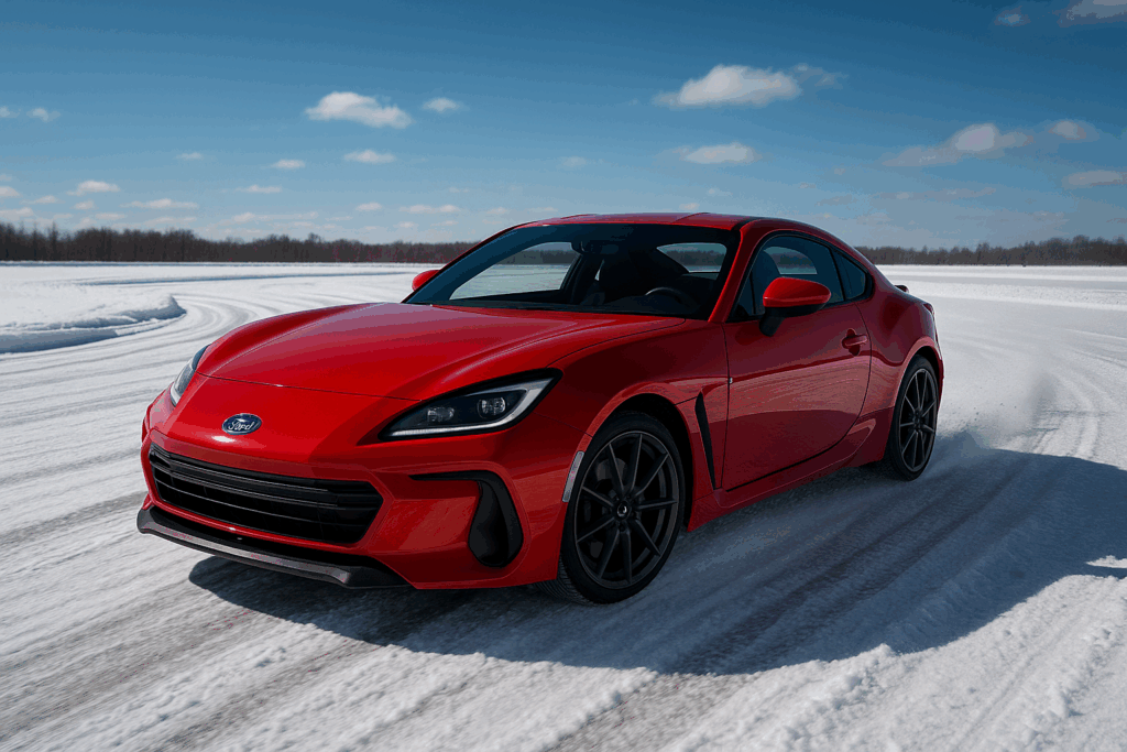 Testing Vehicle of Choice: Subaru BRZ on Snow Handling action