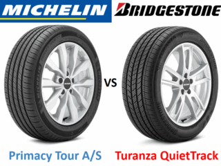 Michelin Primacy Tour A/S vs Bridgestone Turanza QuietTrack