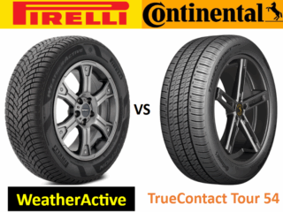 Pirelli Cinturato WeatherActive vs Continental TrueContact Tour 54