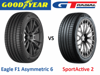 Goodyear Eagle F1 Asymmetric 6 vs GT Radial SportActive 2