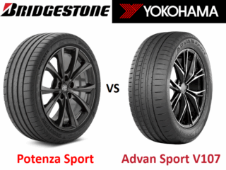 Bridgestone Potenza Sport vs Yokohama Advan Sport V107