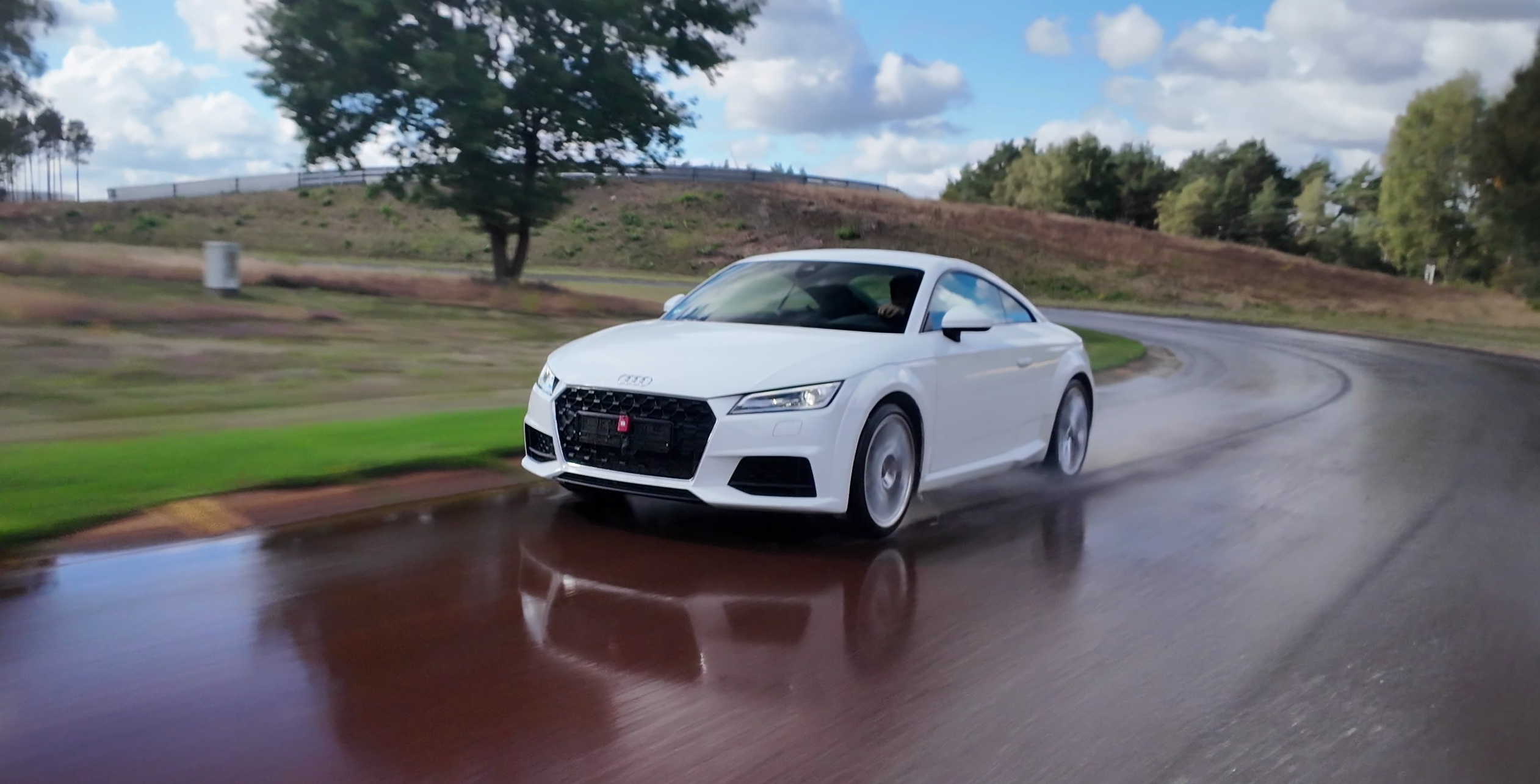 Testing Vehicle of Choice: Audi TT on Wet Handling action