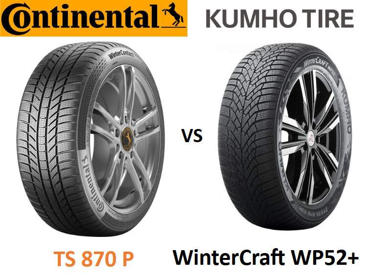 Continental WinterContact TS 870 P vs Kumho WinterCraft WP52 plus
